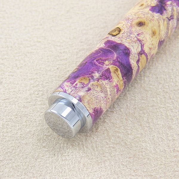Rollerball-Bausatz Zen chrom, Detail Endkappe