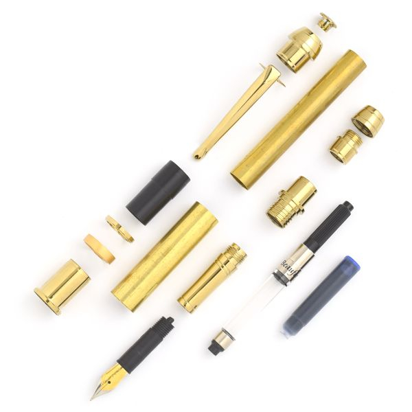 Füller-Bausatz Mistral Titanium goldfarben / satin