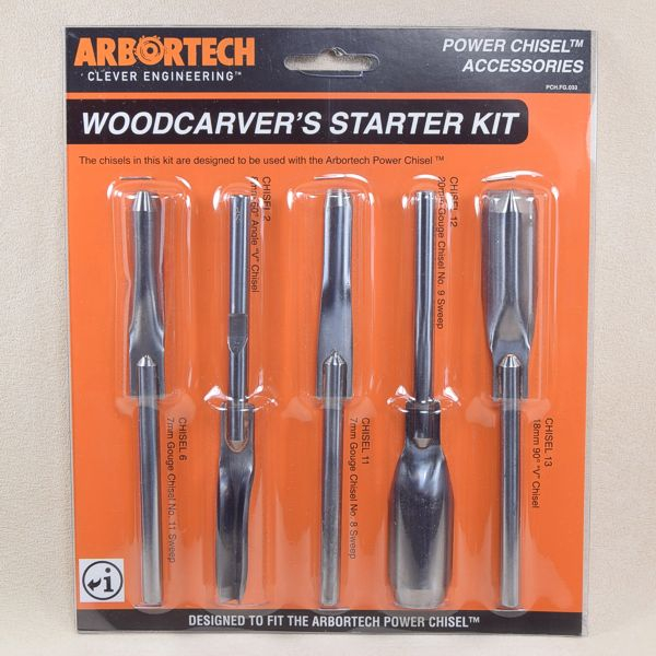 Arbortech Power-Chisel Meissel Starter Kit 5-teilig