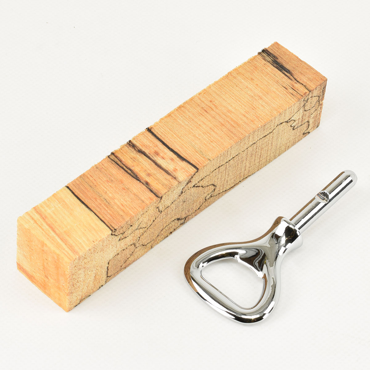 Projekt-Set Flaschenöffner chrom gest. Buche CrossCut