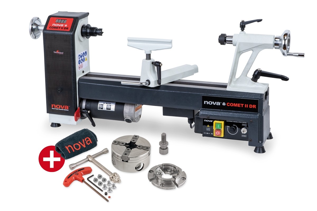 Teknatool Nova Comet 2 DR Drechselbank SET, 230 Volt