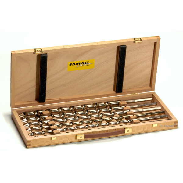 FAMAG Abbundbohrer WS 6-tlg Satz im Holzkasten, Ø 12, 14, 16, 18, 20, 22 mm