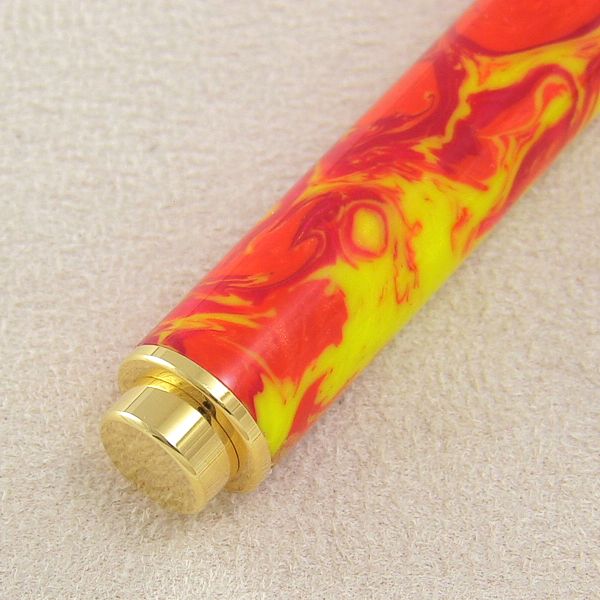 Rollerball-Bausatz Zen 10k goldfarben, Detail Endkappe