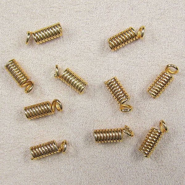 Spiralverbinder vergoldet 2,8 mm, 10 Stück