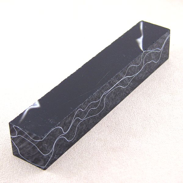 Pen-Blank Celluloid schwarz-weiss 19 mm