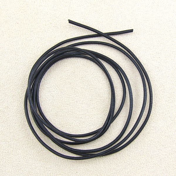 Ziegenlederband schwarz 1,5 mm