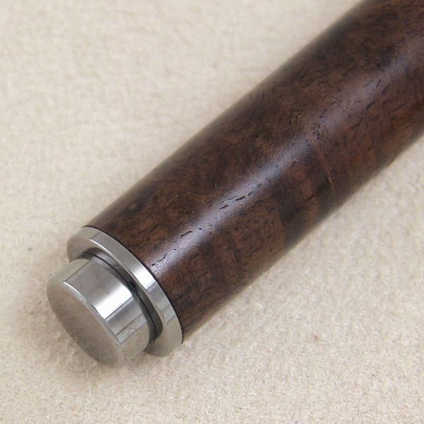 Rollerball-Bausatz Zen Black Titanium, Detail Endkappe