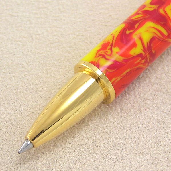 Rollerball-Bausatz Zen 10k goldfarben, Detail Spitze