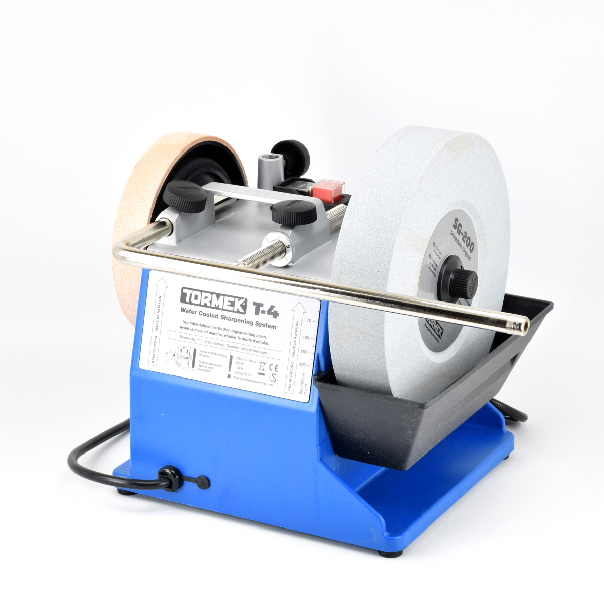 T-4 Maschine mit Universalstütze horizontal montiert.