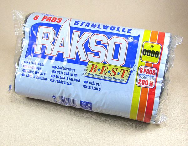 Stahlwolle 0000 sehr fein, Pads 8 x 25 g
