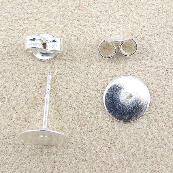 Ohrstecker versilbert, 1 Paar