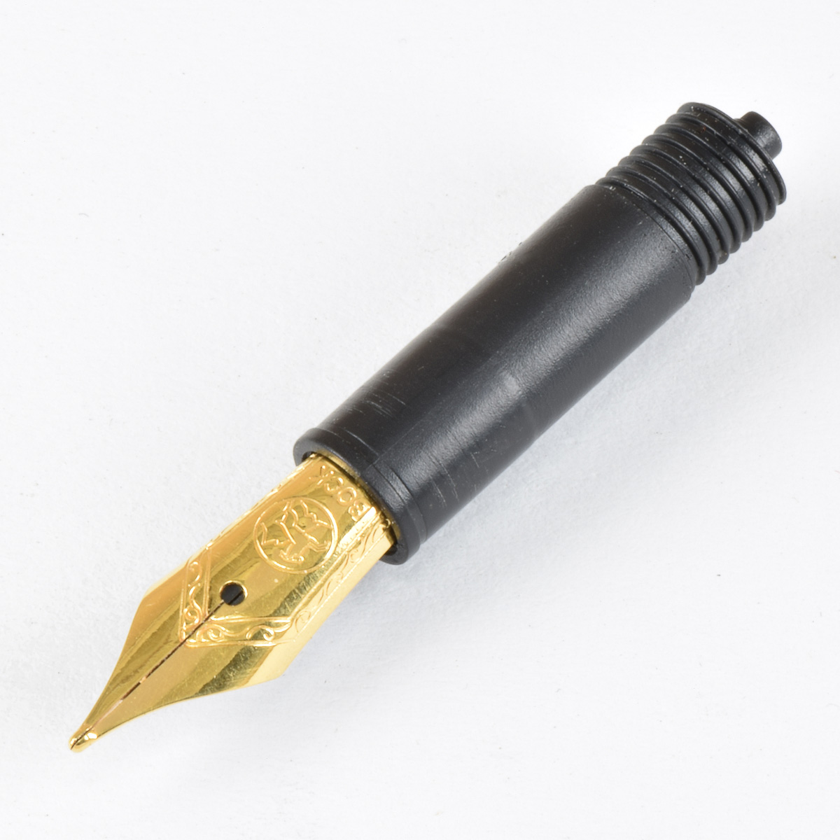 Füllhalterfeder Bock klein, einfarbig goldfarben, M